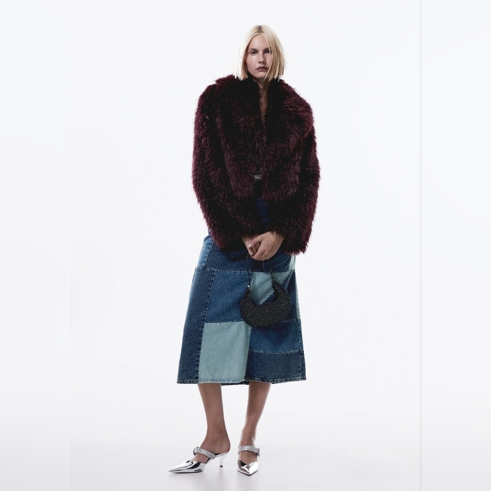 Mango Short fur-effect jacket - Picture 6 of 8